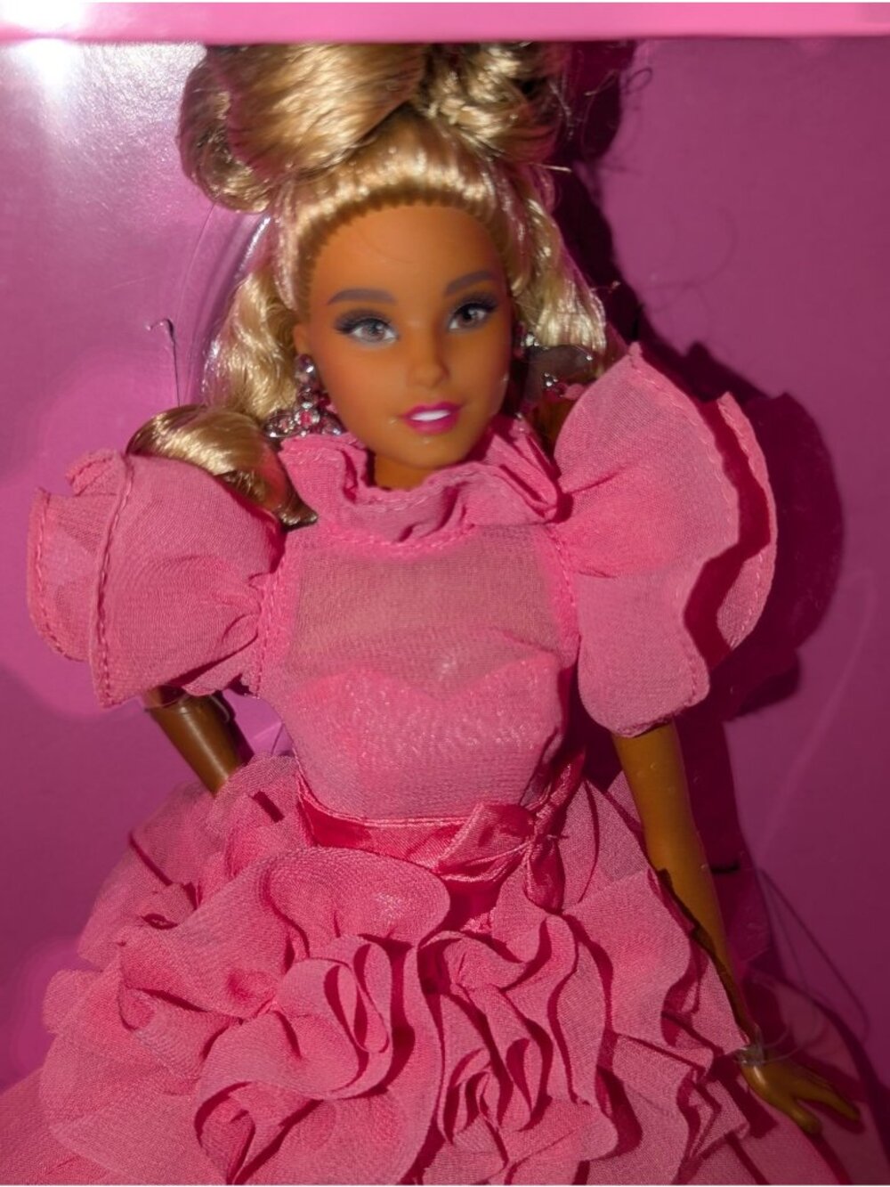 Barbie Signature Pink Collection Doll In Elegant Ruffle Gown Limited Edition - Picture 2 of 6